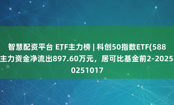 智慧配资平台 ETF主力榜 | 科创50指数ETF(588870)主力资金净流出897.60万元，居可比基金前2-20251017